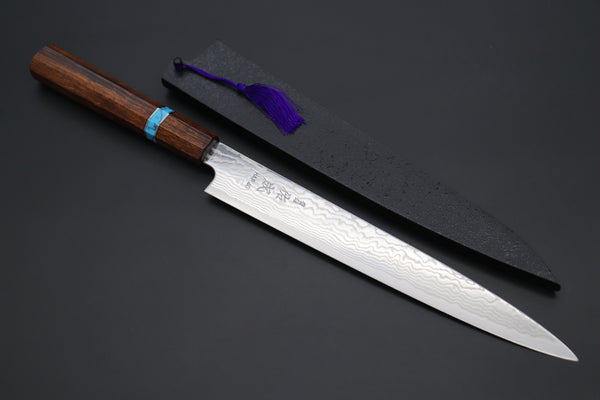 Custom Limited Edition, Sukenari HAP-40 Nickel Damascus Wa Sijihiki 240mm (9.4 inch, SCL-528)