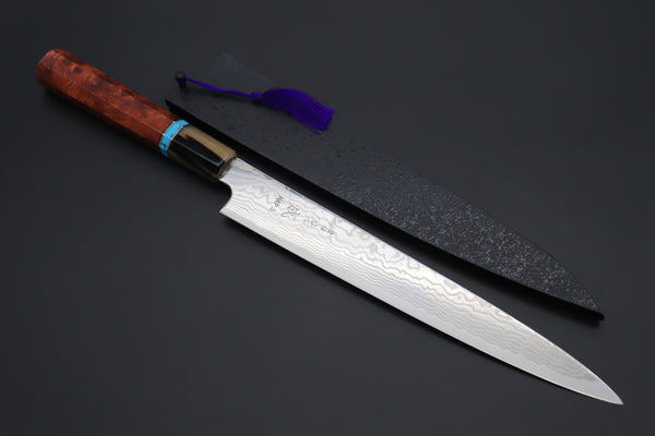 Custom Limited Edition, Sukenari HAP-40 Nickel Damascus Wa Sijihiki 240mm (9.4 inch, SCL-526)