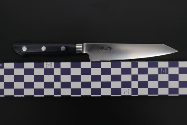 JCK Natures Blue Clouds AUS-8 Basic Series BCAP-8 Kiritsuke Petty 140mm (5.5 inch, Royal Blue-Purple Pakka Wood Handle)