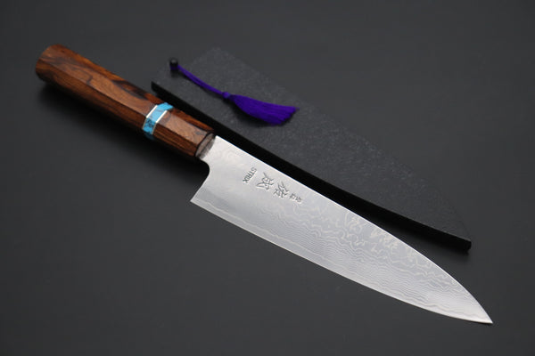 Custom Limited Edition, Sukenari STRIX Nickel Damascus Wa Gyuto 210mm (8.2 inch, SCL-531)