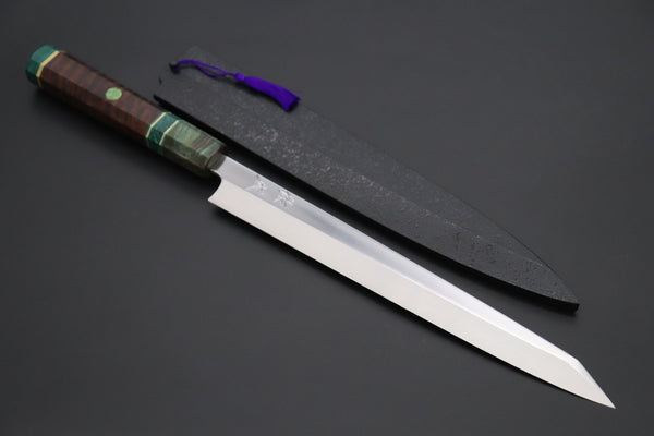 Custom Limited Edition, Sukenari Honyaki SG-II Series HSG-9 Kiritsuke Yanagiba 270mm (10.6 Inch, Single Bevel Edge)