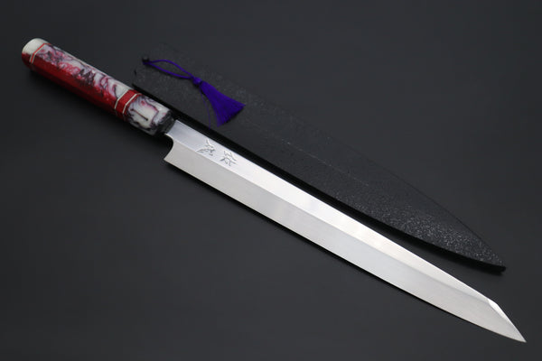 Custom Limited Edition, Sukenari Honyaki SG-II Series HSG-11 Kiritsuke Yanagiba 300mm (11.8 Inch, Single Bevel Edge)