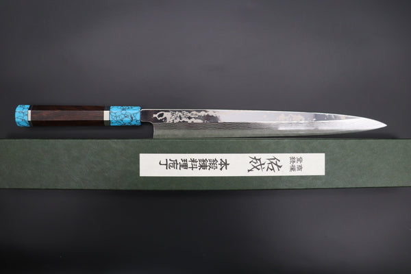 Custom Limited Edition, Sukenari Gingami No.3 Nickel Damascus Yanagiba 300mm (11.8 inch, SCL-535)