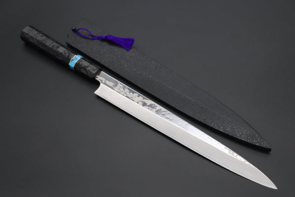 Custom Limited Edition, Sukenari Gingami No.3 Nickel Damascus Yanagiba 270mm (10.6 inch, SCL-534)