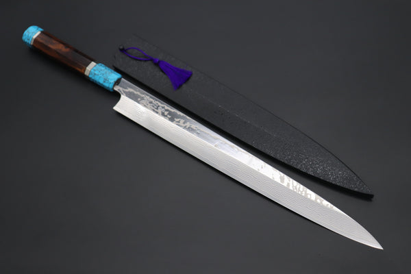 Custom Limited Edition, Sukenari Gingami No.3 Nickel Damascus Yanagiba 330mm (12.9 inch, SCL-536)