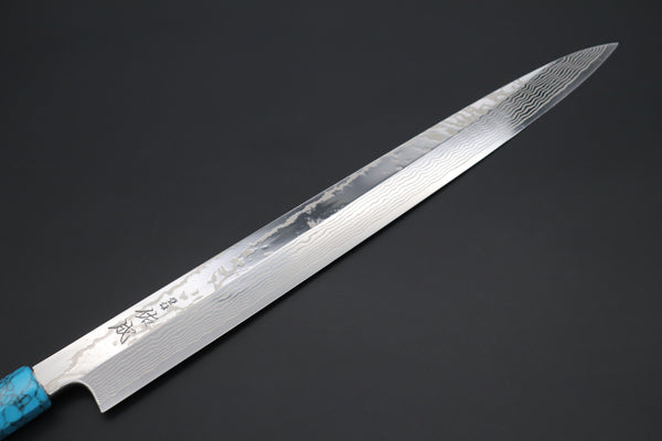 Custom Limited Edition, Sukenari Gingami No.3 Nickel Damascus Yanagiba 330mm (12.9 inch, SCL-536)