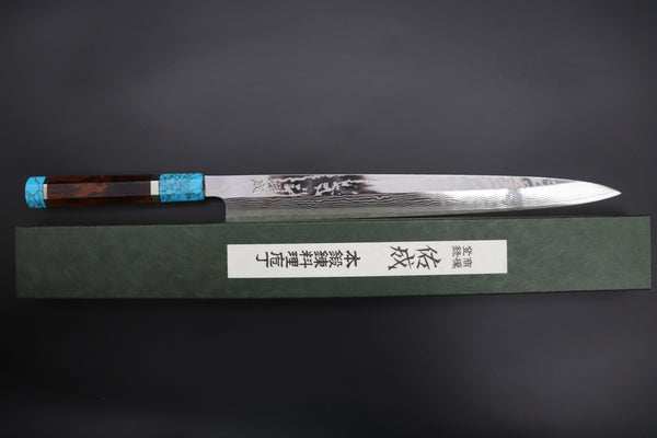 Custom Limited Edition, Sukenari Gingami No.3 Nickel Damascus Yanagiba 330mm (12.9 inch, SCL-536)