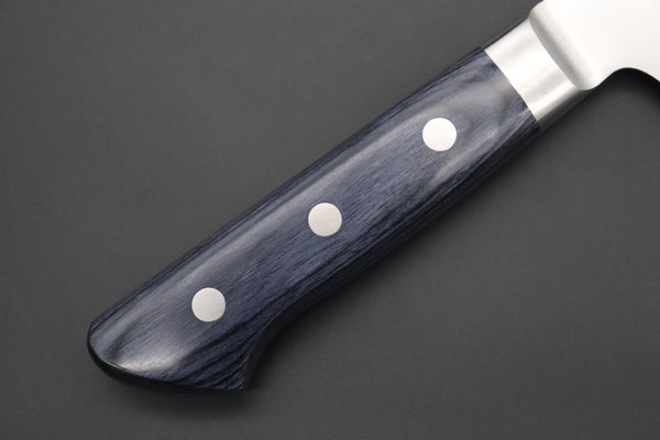 JCK Natures Blue Clouds AUS-8 Basic Series BCAP-9 Bunka (Kiritsuke) 190mm (7.4 inch, Royal Blue-Purple Pakka Wood Handle)