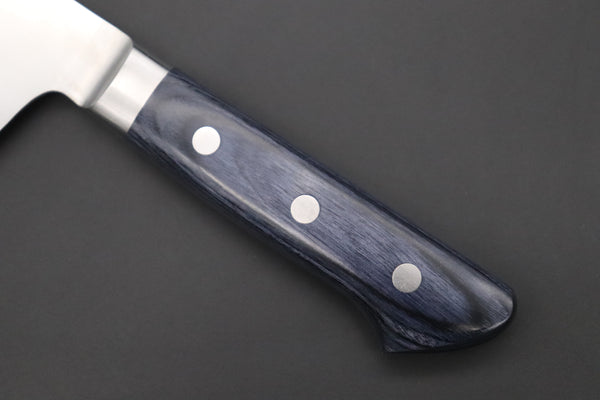 JCK Natures Blue Clouds AUS-8 Basic Series BCAP-9 Bunka (Kiritsuke) 190mm (7.4 inch, Royal Blue-Purple Pakka Wood Handle)