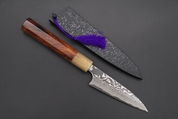 Takeshi Saji SUMMIT ― Limited Edition Custom Series VG-10 Custom Damascus Wa Paring 100mm (3.9 Inch, STCL-312)