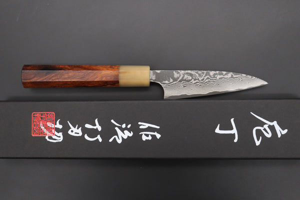 Takeshi Saji SUMMIT ― Limited Edition Custom Series VG-10 Custom Damascus Wa Paring 100mm (3.9 Inch, STCL-312)