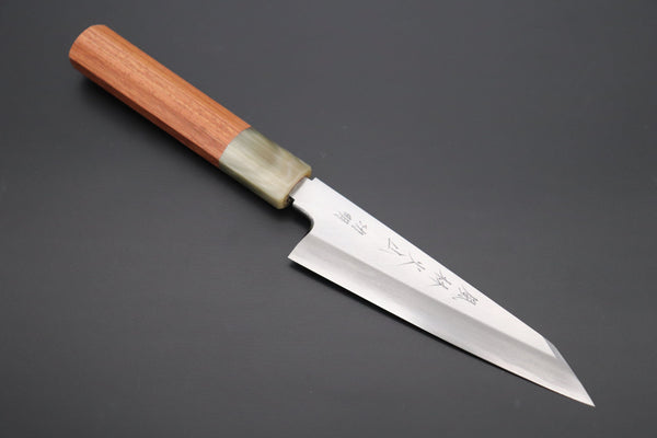 Fu-Rin-Ka-Zan Boning Knife | Honesuki FSO-44KW Boning Knife 150mm (White Color Water Buffalo Horn Ferrule) Fu-Rin-Ka-Zan Limited, FSO-44K Hon Kasumi Gingami No.3 Boning Knife 150mm (5.9 Inch, Octagonal Quincewood Handle)