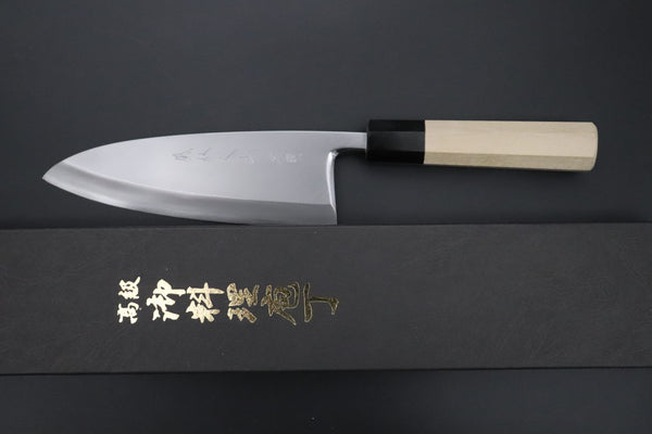 Fu-Rin-Ka-Zan Deba FG-10L Deba 165mm (6.4inch) / Left Handed "Left Handed Version !!" Fu-Rin-Ka-Zan Hon Kasumi Series Gingami No.3 FG-10L Deba 165mm (Hon Deba, 6.4 Inch)