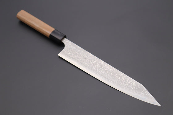 Fu-Rin-Ka-Zan Kiritsuke FASD-8W Kiritsuke Gyuto 240mm (9.4 inch) Fu-Rin-Ka-Zan Aogami Super Custom Damascus Series FASD-8W Kiritsuke Gyuto 240mm (9.4 inch, Octagonal Walnut-Wood Handle)