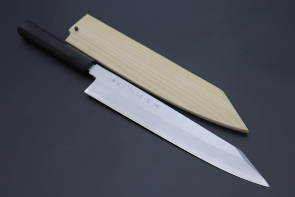 Fu-Rin-Ka-Zan Kiritsuke Fu-Rin-Ka-Zan Limited, (FSO-6E) White Steel No.1 Kiritsuke 270mm (10.6inch, Octagon Shaped Ebonywood Handle)