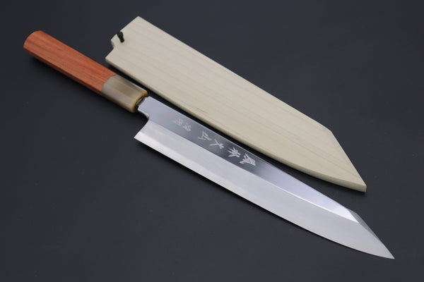 Fu-Rin-Ka-Zan Kiritsuke Fu-Rin-Ka-Zan Limited, (FSO-6SQP) White Steel No.1 Kiritsuke 240mm (9.4inch, Octagon Shaped Quincewood Handle, Mirror Polished Blade)