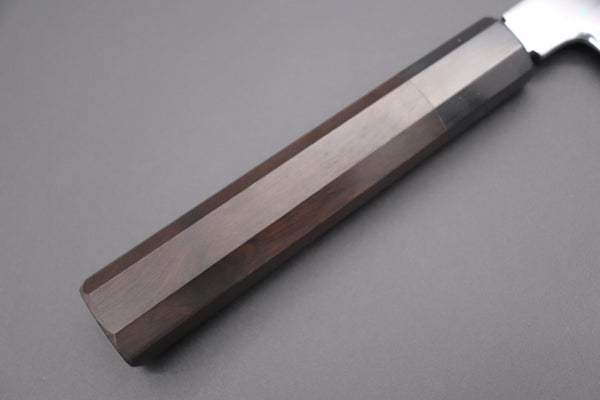 Fu-Rin-Ka-Zan Kiritsuke Fu-Rin-Ka-Zan Limited, (FSO-7P) Hon Kasumi White Steel No.1 Kiritsuke 270mm(10.6 inch, Mirror Polished Blade For Face Side Blade, Octagon Shaped Ebonywood Handle)