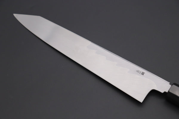 Fu-Rin-Ka-Zan Kiritsuke Fu-Rin-Ka-Zan Limited, (FSO-7P) Hon Kasumi White Steel No.1 Kiritsuke 270mm(10.6 inch, Mirror Polished Blade For Face Side Blade, Octagon Shaped Ebonywood Handle)