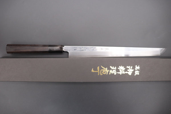 Fu-Rin-Ka-Zan Sakimaru Takohiki Fu-Rin-Ka-Zan Limited, FSO-13 Blue Steel No.1 Suminagashi Sakimaru Takohiki 270mm (10.6 inch)