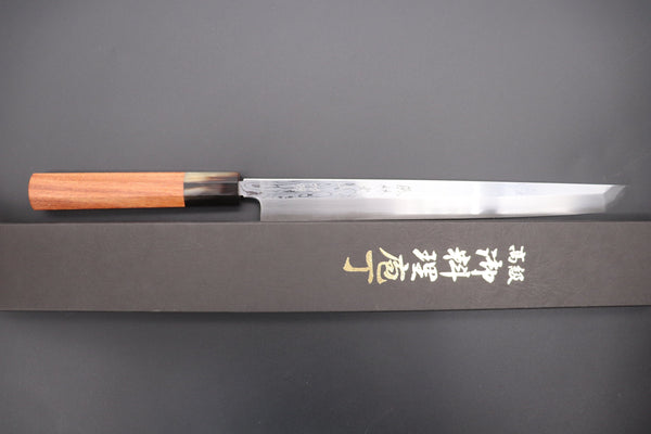 Fu-Rin-Ka-Zan Sakimaru Takohiki Fu-Rin-Ka-Zan Limited, FSO-13K Blue Steel No.1 Suminagashi Sakimaru Takohiki 270mm (10.6 inch, Quince Wood Handle)
