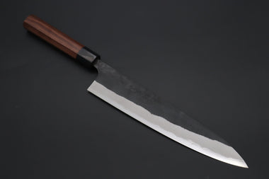 Fu-Rin-Ka-Zan Wa Gyuto Fu-Rin-Ka-Zan Aogami Super Kurouchi Series Wa Gyuto (180mm to 240mm, 3 sizes, Octagon Shaped Red-Sandal Wood Handle)