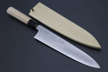 Custom Knife Maker Saito Hiroshi VG-10 Gyuto Quince Burl Wood Handle