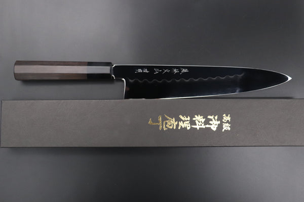 Fu-Rin-Ka-Zan Wa Gyuto Fu-Rin-Ka-Zan Limited, FSO-103 Honyaki White Steel No.3 Wa Gyuto 270mm (10.6 inch, Perfectly Mirror Polished Blade, Octagonal Ebonywood Handle)