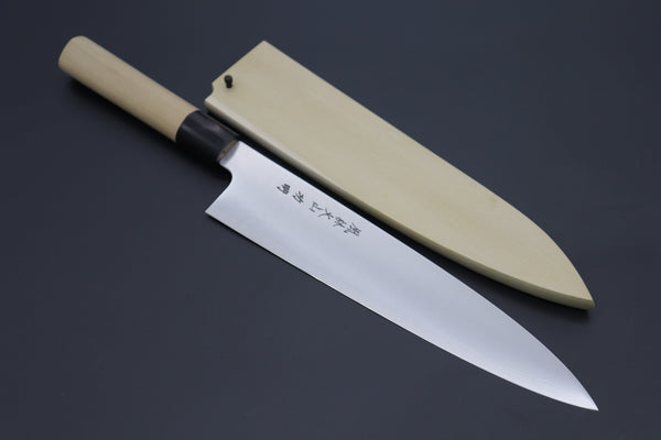 Fu-Rin-Ka-Zan Wa Gyuto FR2-2LLD Wa Gyuto 270mm(10.6inch) Fu-Rin-Ka-Zan R-2 Clad Wa Series Wa Gyuto (210mm to 270mm, 3 sizes, D-Shaped Magnolia Wood Handle)