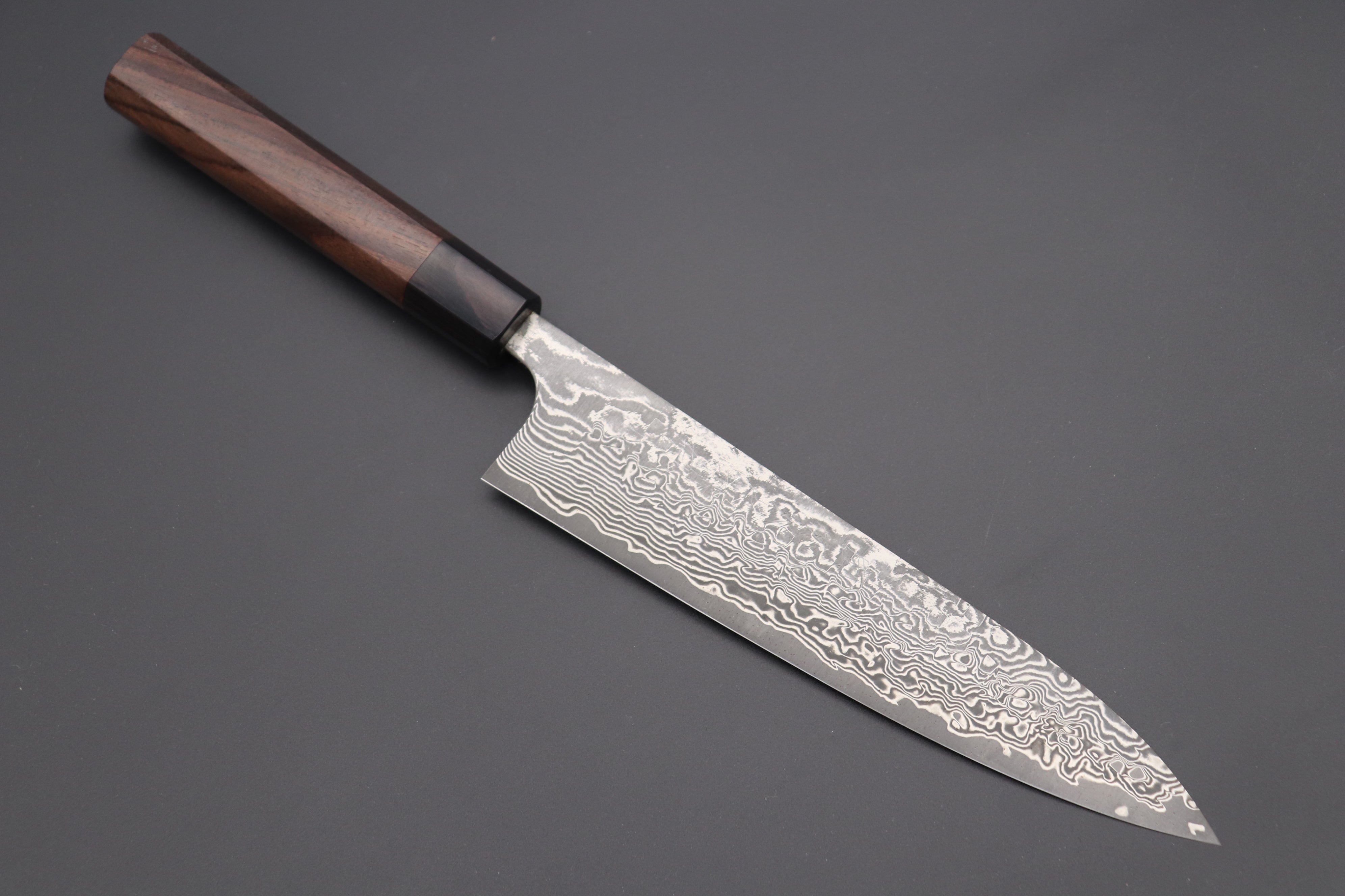 Steak Knife 120mm (4.7) Damascus 33 Layer Black Persimmon Handle  Hasu-Seizo Exclusive Special Edition