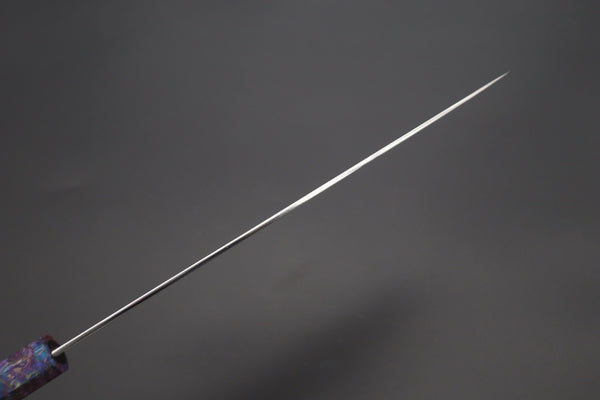 Fu-Rin-Ka-Zan Wa Gyuto FRDYP-66 Wa Gyuto 270mm (10.6 Inch) Fu-Rin-Ka-Zan YUTAKA 豊佳 Series R-2 Damascus Edition FRDYP-66 Wa Gyuto 270mm (10.6 Inch, Octagonal Stabilized Maple Wood Handle with Composite Turquoise Gemstone Ring and Nickel Silver Spacers)