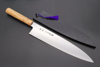 Fu-Rin-Ka-Zan Wa Gyuto FR2YP-11 Wa Gyuto 270mm(10.6inch) Fu-Rin-Ka-Zan YUTAKA 豊佳 Series R-2 Edition FR2YP-11 Wa Gyuto 270mm (10.6 Inch, Octagonal Olivewood Handle)