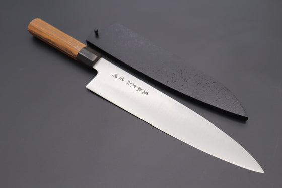 Fu-Rin-Ka-Zan Wa Gyuto FZDP-3B Wa Gyuto 270mm (10.6 inch Black Water Buffalo Horn Ferrule) Fu-Rin-Ka-Zan ZDP-189 Wa Series Wa Gyuto (210mm to 270mm, 3 sizes, Octagon Shaped Bocote Wooden Handle)