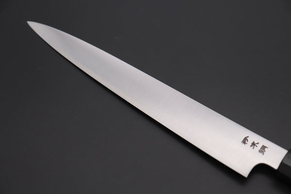 Fu-Rin-Ka-Zan Wa Sujihiki FR2YP-50 Wa Sujihiki 240mm (9.4 Inch) Fu-Rin-Ka-Zan YUTAKA 豊佳 Series R-2 Edition FR2YP-50 Wa Sujihiki 240mm (9.4 Inch, Octagonal Ebonywood Handle with Composite Turquoise Gemstone Ring and Nickel Silver Spacers)