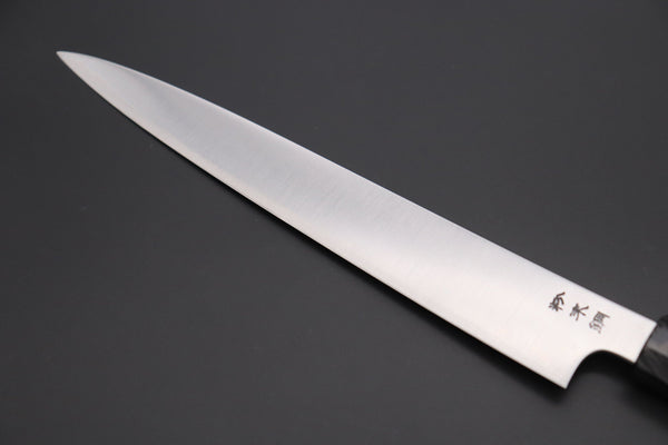 Fu-Rin-Ka-Zan Wa Sujihiki FR2YP-51 Wa Sujihiki 240mm (9.4 Inch) Fu-Rin-Ka-Zan YUTAKA 豊佳 Series R-2 Edition FR2YP-51 Wa Sujihiki 240mm (9.4 Inch, Octagonal Carbon Fiber Handle with Composite Turquoise Gemstone Ring and Nickel Silver Spacers)