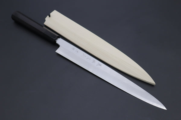 Fu-Rin-Ka-Zan Yanagiba FSO-1 Yanagiba 270mm (10.6 inch) Fu-Rin-Ka-Zan Limited, (FSO-1) Hon Kasumi White Steel No.1 Yanagiba 270mm (10.6 Inch, Octagon Shaped Ebonywood Handle)