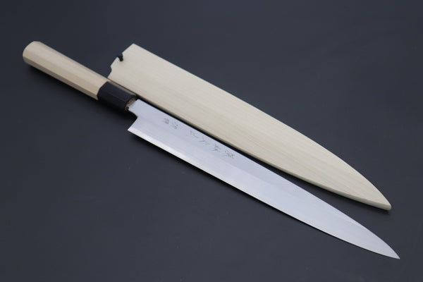 Fu-Rin-Ka-Zan Yanagiba FSO-1M Yanagiba 270mm (10.6 inch) Fu-Rin-Ka-Zan Limited, (FSO-1M) Hon Kasumi White Steel No.1 Yanagiba 270mm (10.6 inch, Octagon Shaped Magnolia Wood Handle)