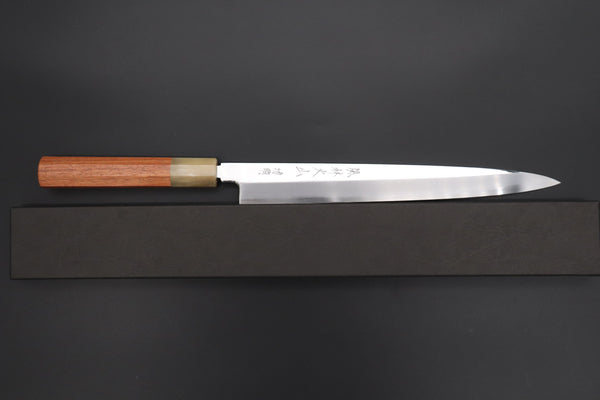 Fu-Rin-Ka-Zan Yanagiba Fu-Rin-Ka-Zan Limited, Hon Kasumi Blue Steel No.1 Yanagiba 270mm(10.6inch), Perfectly Mirror Polished Blade for Face Side blade (FSO-2B)