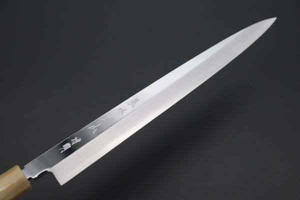 Fu-Rin-Ka-Zan Yanagiba Fu-Rin-Ka-Zan Limited, Hon Kasumi Blue Steel No.1 Yanagiba 270mm(10.6inch), Perfectly Mirror Polished Blade for Face Side blade (FSO-2B)
