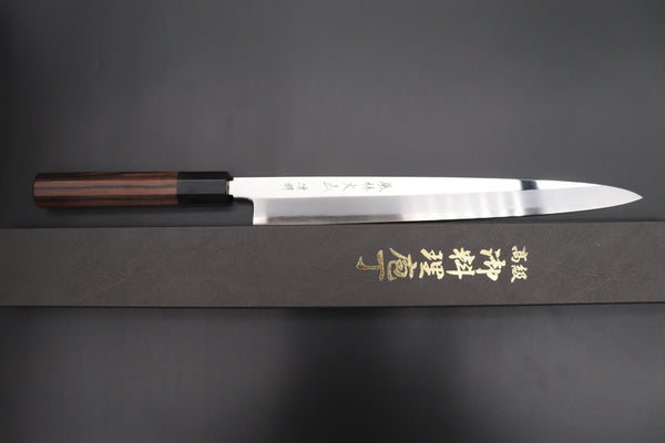Fu-Rin-Ka-Zan Yanagiba FSO-67 Yanagiba300mm (11.8inch) Fu-Rin-Ka-Zan Limited, Hon Kasumi Blue Steel No.1 Yanagiba 300mm (Perfectly Mirror Polished Blade, 11.8 Inch, FSO-67)