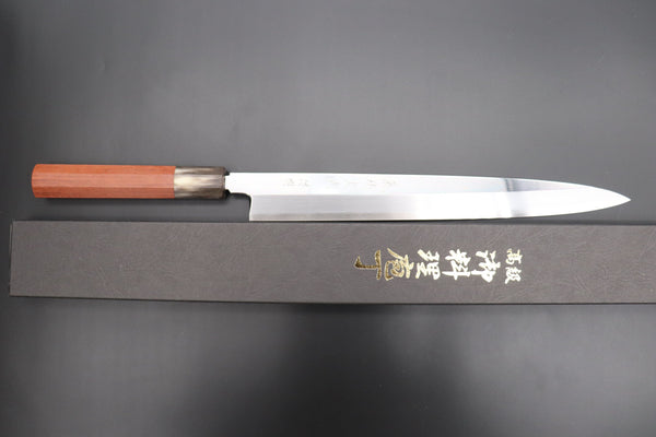 Fu-Rin-Ka-Zan Yanagiba FSO-67Q Yanagiba300mm (11.8inch) Fu-Rin-Ka-Zan Limited, Hon Kasumi Blue Steel No.1 Yanagiba 300mm (Perfectly Mirror Polished Blade, 11.8 Inch, FSO-67Q)