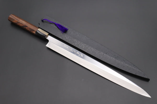 Fu-Rin-Ka-Zan Yanagiba Fu-Rin-Ka-Zan Limited, Hon Kasumi HAP-40 Yanagiba (300mm or 330mm, 2 Sizes, Perfectly Mirror Polished Blade, Octagonal Bocote Wood Handle, 11.8 Inch)
