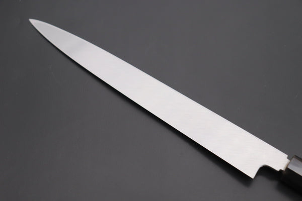 Fu-Rin-Ka-Zan Yanagiba Fu-Rin-Ka-Zan Limited, Honyaki White Steel No.3 Yanagiba (270mm or 300mm, Perfectly Mirror Polished Blade for Face Side blade, Octagon Shaped Ebonywood Handle)