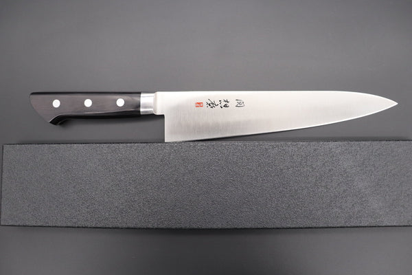 Fujiwara Kanefusa Gyuto 想磨 SOUMA (Fujiwara Kanefusa) FKM Series Gyuto (150mm to 300mm, 6 sizes, Black Pakka Wood Handle)