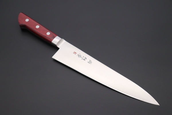 Fujiwara Kanefusa Gyuto 想磨 SOUMA (Fujiwara Kanefusa) FKM Series Gyuto (150mm to 300mm, 6 sizes, Wine Pakka Wood Handle)