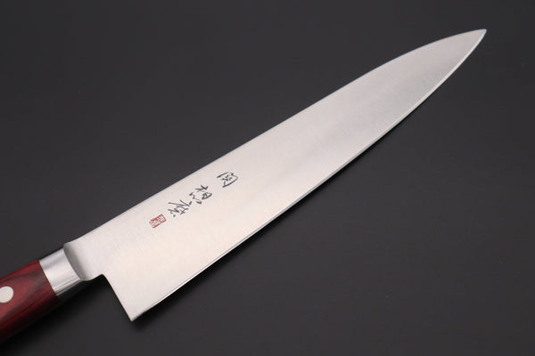 Fujiwara Kanefusa Gyuto 想磨 SOUMA (Fujiwara Kanefusa) FKM Series Gyuto (150mm to 300mm, 6 sizes, Wine Pakka Wood Handle)