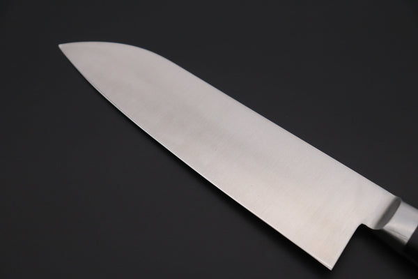 Fujiwara Kanefusa Santoku 想磨 SOUMA (Fujiwara Kanefusa) FKM Series No.7 Santoku 180mm (7 inch, Black Pakka Wood Handle)