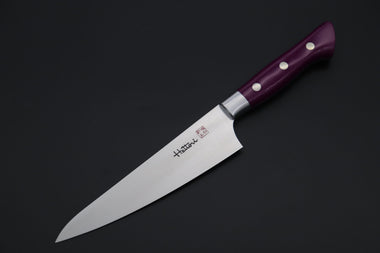 Hattori Boning Knife | Honesuki FH-5SM Boning Knife 160mm (6.2inch) Hattori Forums Custom Limited Edition, FH Solid VG-10 Series FH-5SPSM Boning Knife 160mm (6.2inch, Sugarite Malachite Gem-Composite Stone Handle)