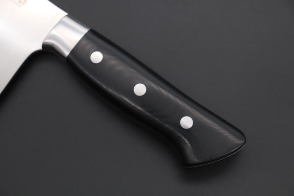 Hattori Chinese Cleaver Hattori 傘 SAN Limited Edition, FH Series Solid VG-10 SAN-CC3 Chinese Cleaver (Linen Micarta Handle)