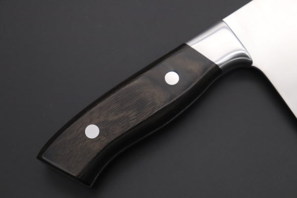 Hattori Chinese Cleaver Hattori 傘 SAN Limited Edition, Solid VG-10 SAN-CC2 Chinese Cleaver (Black Wood-Micarta Handle)