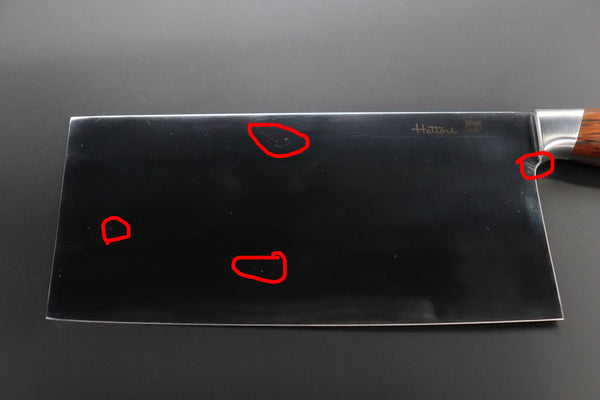 Hattori Chinese Cleaver Hattori, — SECOND GRADE ITEMーSolid VG-10 SAN-CC4 Chinese Cleaver (Cocobolowood Handle)